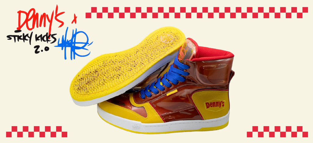 Denny’s × Mache Sticky Kicks 2.0: кроссовки снова наполнили настоящим сиропом